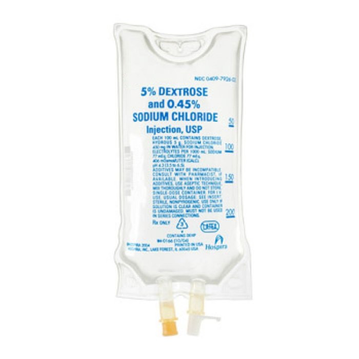 Sodium chloride 0.45 and dextrose 5