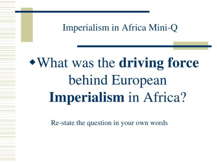 Imperialism in africa mini q