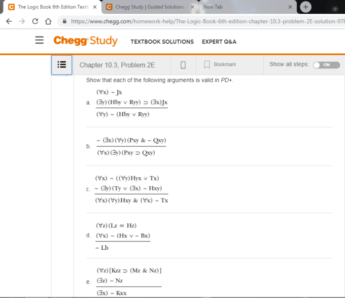 The logic book 6th edition solutions