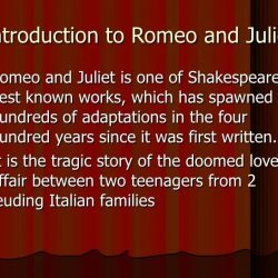 Romeo and juliet unit introduction