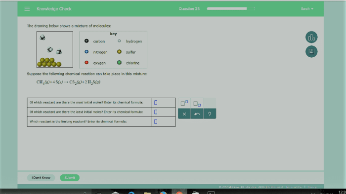 The drawing below shows a mixture of molecules