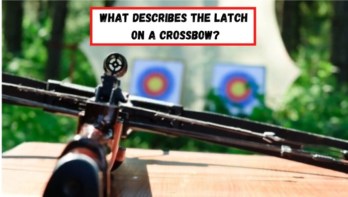 Which of the following describes the latch on a crossbow